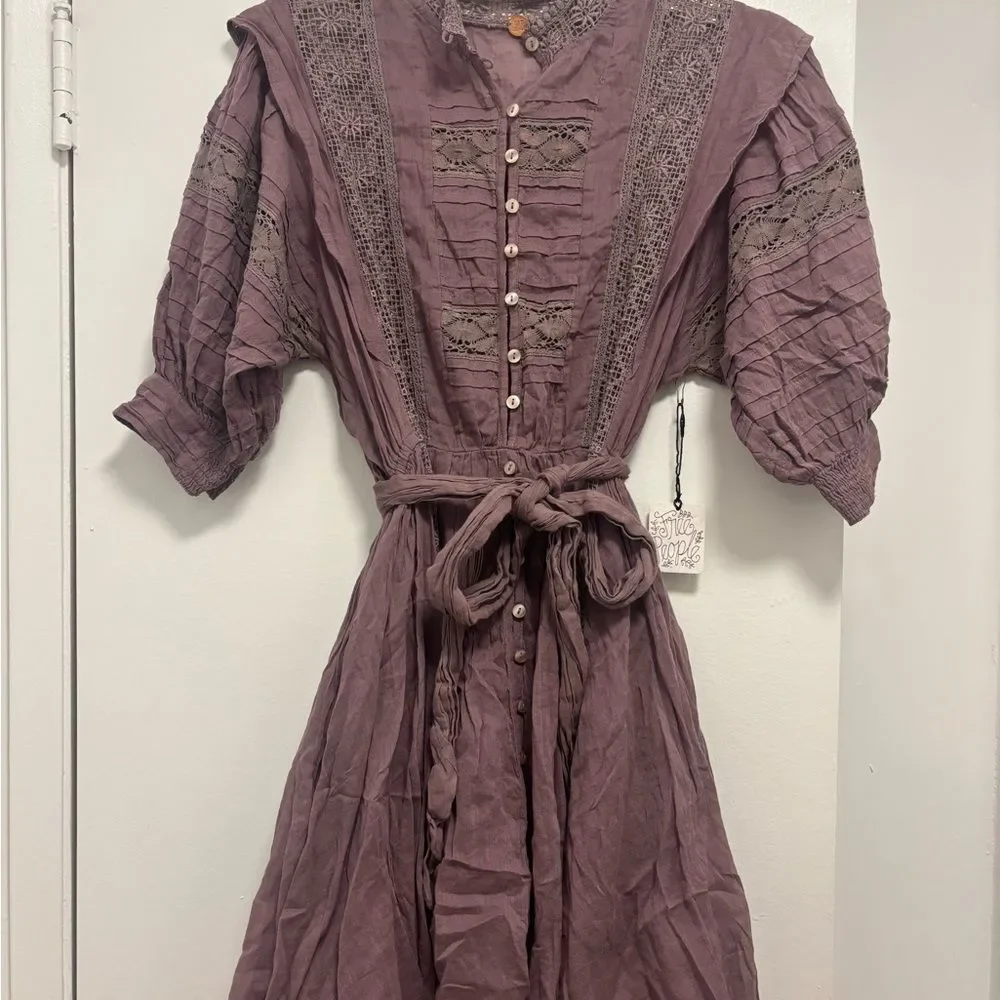 NWT Free People One Sydney Lace Dress Size M